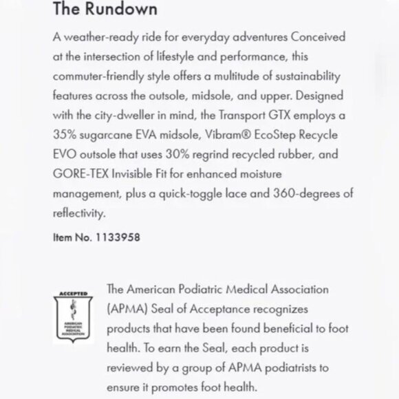 Hoka Shoes Transport Dune Eggnog Gore-Tex Sneakers, 6.5 - Picture 8 of 8